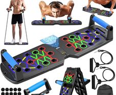Push Up Board, 26-in-1 Multi-function Press Up Board Exercise Equipment for Home Use, System Fitness Floor Chest Muscle Exercise Professional Equipment Burn Fat for Men Women Gifts