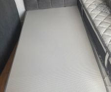 Two matching Single Divan bed and headboard / 2 single mattress