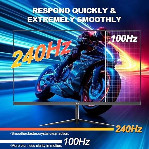 24.5 Inch 240Hz Gaming Monitor, FHD 1080P with DP1.4 & FreeSync, 1ms Response, 120% sRGB, Adjustable Height & Tilt, Vertical Display for PC/Console HDMI & DP