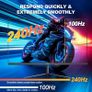 24.5 Inch 240Hz Gaming Monitor, FHD 1080P with DP1.4 & FreeSync, 1ms Response, 120% sRGB, Adjustable Height & Tilt, Vertical Display for PC/Console HDMI & DP Image 4