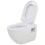 Wall-Hung Toilet with Concealed Cistern Ceramic White Image 8
