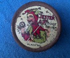 Vintage Jester book polish tin