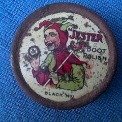 Vintage Jester book polish tin