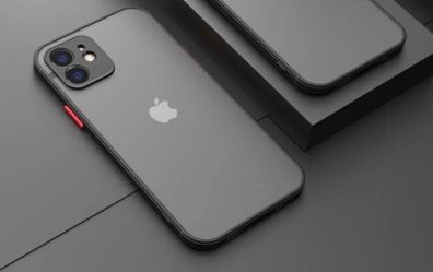 Smoke Silicone Case For iPhone 12 Cover with Camera Protector