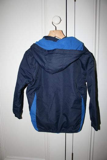 Navy and Blue Hooded Fleece Lined Football Jacket Age 6 - 7 Years