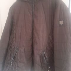 ladies chocolate brown lined hooded jacket