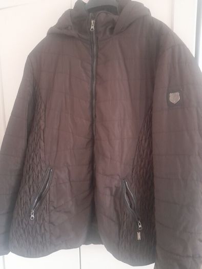 ladies chocolate brown lined hooded jacket