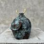 Abstract Bull With Gold Accents - Patinated Bronze Image 10