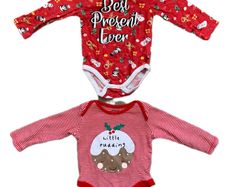Christmas Baby Top/Vests  3-6mths