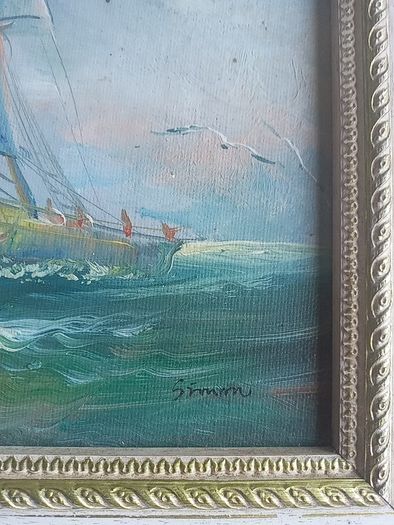 Seascape oil on board