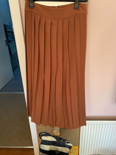 Long selected femme pleated skirt