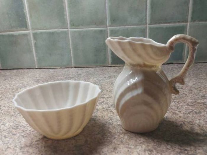 Beleek Jug & Sugar Bowl