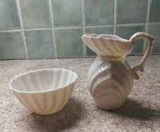 Beleek Jug & Sugar Bowl