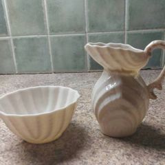 Beleek Jug & Sugar Bowl