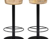 Bar Chairs 2 pcs Solid Mango Wood