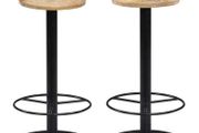 Bar Chairs 2 pcs Solid Mango Wood