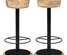 Bar Chairs 2 pcs Solid Mango Wood