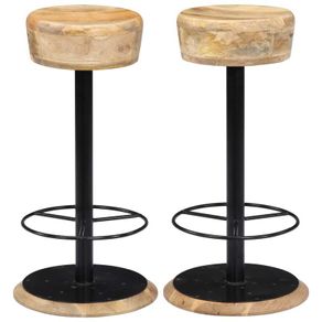 Bar Chairs 2 pcs Solid Mango Wood