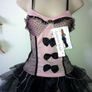 Sexy Pink and Black Moulin Rouge Fancy Dress Costume size 8-10 Image 3