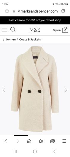 M&S Boucle Teddy Coat