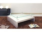Coffee Table with Glass Top White