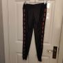 Black Ruched Bum Shiny Leggings with Orange details, size S Image 5