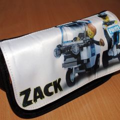 Lego police Minifigures Personalized Pencil Case Make up bag with your own name on it! / back to school stationery