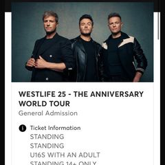 Westlife 25th - anniversary Tickets