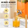 Dispensers for Parties, Glass Juice Dispenser with Stand, Stainless Steel Spigot, Iced Tea Lemonade Juice Water Dispenser, for Restaurants, Hotels, Parties Image 4