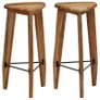 Bar Stools 2 pcs Solid Acacia Wood Image 8