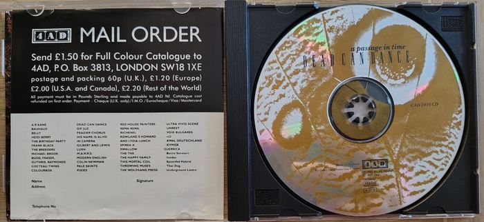 Dead Can Dance - A Passage In Time CD (1991) Compilation Avantgarde Ethereal VG+