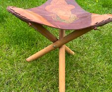 Leather Folding Stool