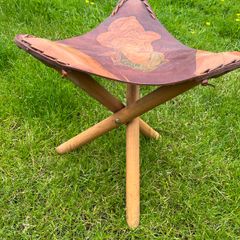 Leather Folding Stool