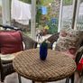 Rattan table and chairs Image 3