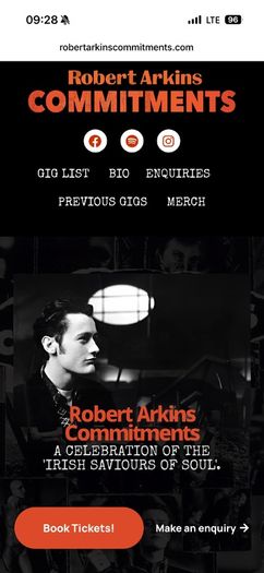 Robert Arkins Committments show Dublin