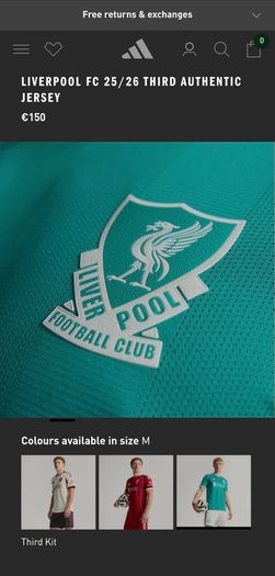 Liverpool FC 25/26 Third Authentic Jersey - Medium