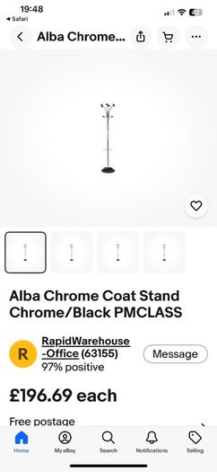 Alba Chromy coat stand hanger