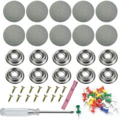1 Set Car Roof Repair Rivets Headliner Repair Button Auto Roof Snap Rivets Retainer Car Roof Buckle with 62 Buttons 62 Positioning Pins 1 Screwdriver 1 Tape Measure for All Cars Interior Kit