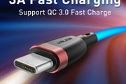 2 X USLION USB-C Fast Charging QC 3.0-2.0 3A (3M) &amp; Data Sync Nylon Braided Cable (Brand New/Warranty)