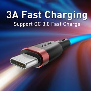 2 X USLION USB-C Fast Charging QC 3.0-2.0 3A (3M) & Data Sync Nylon Braided Cable (Brand New/Warranty)
