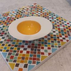 Cute Whimsical and Collectable Fried Egg Shaped Small Ceramic Serving Dish from the Beach Party Collection by the High Quality German Firm Villeroy and Boch, 2005/6, Mint Condition