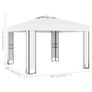 Gazebo with Double Roof 3x3 m White Image 3