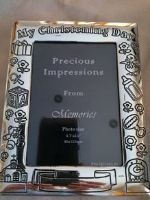 Christening photo frame with box