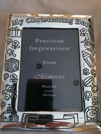 Christening photo frame with box