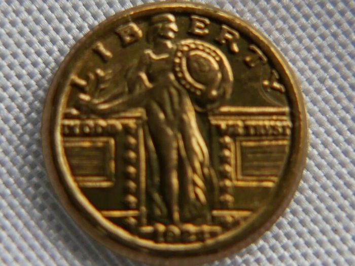 US  Miniature 24K Gold Plated Token