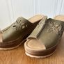 Olive green slide sandals EUR35 Image 9