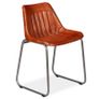 Dining Chairs 6 pcs Brown Real Leather Image 2