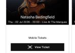 3 tickets to Natasha Bedingfield @ Marquee Cork