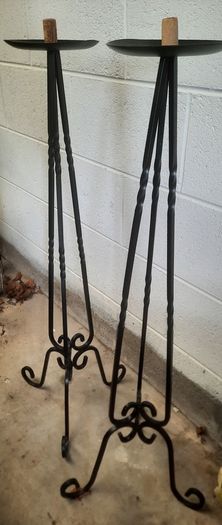 lampstand & 2 candle holders