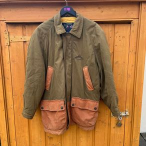 Paul & Shark Yachting Mens Brown & Tan Jacket - Vintage Quilted Sz L